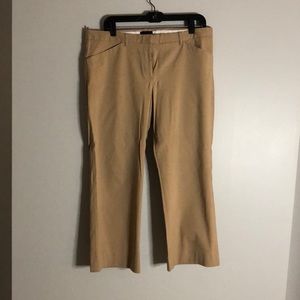The Limited cropped tan trousers